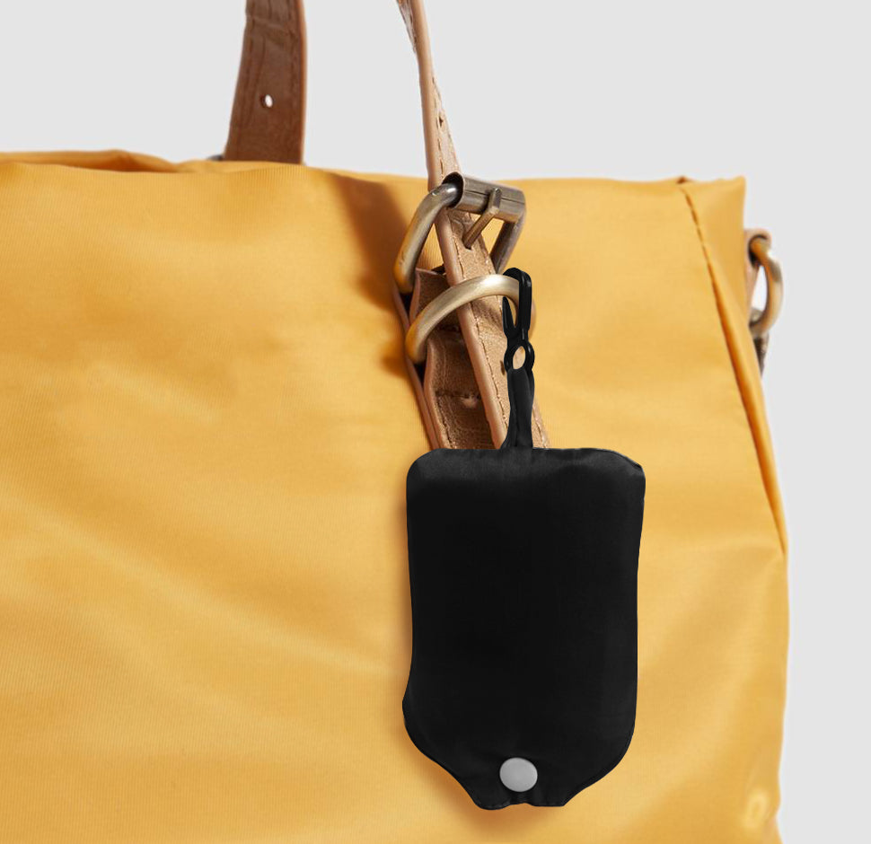 Bolsa Reutilizable Ecológica Plegable con Gancho y Estuche en Poliéster