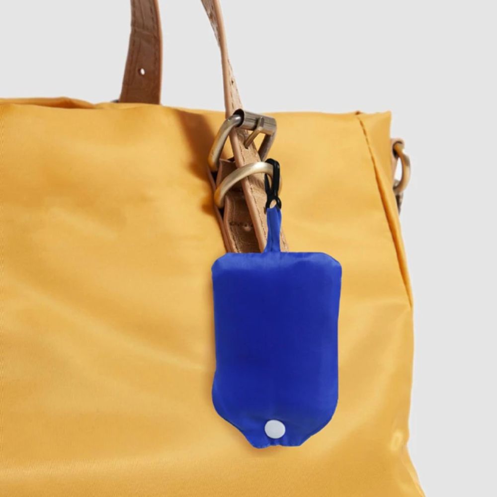 Bolsa Reutilizable Ecológica Plegable con Gancho y Estuche en Poliéster