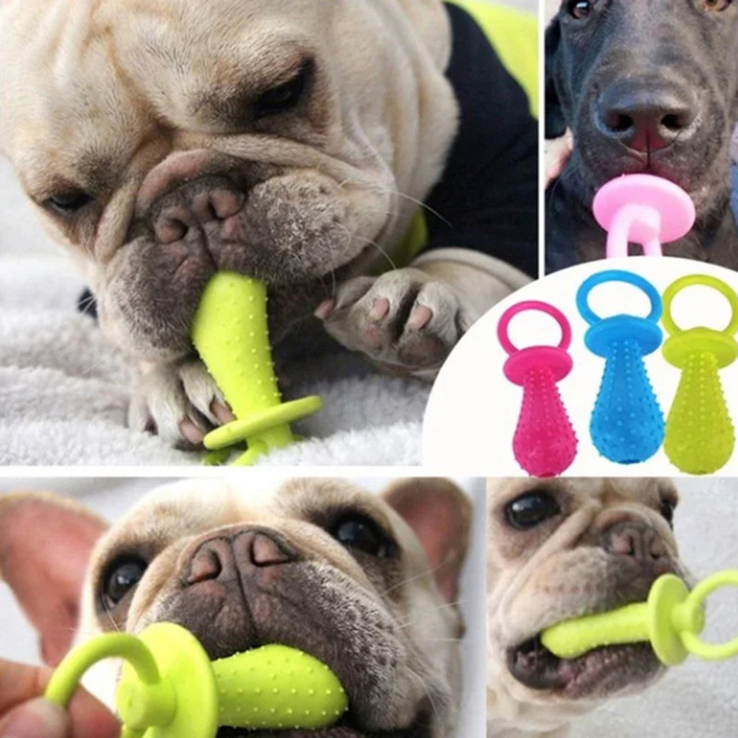 Chupo Juguete Dispensador de Comida para Perros – Antiestrés y Resistente