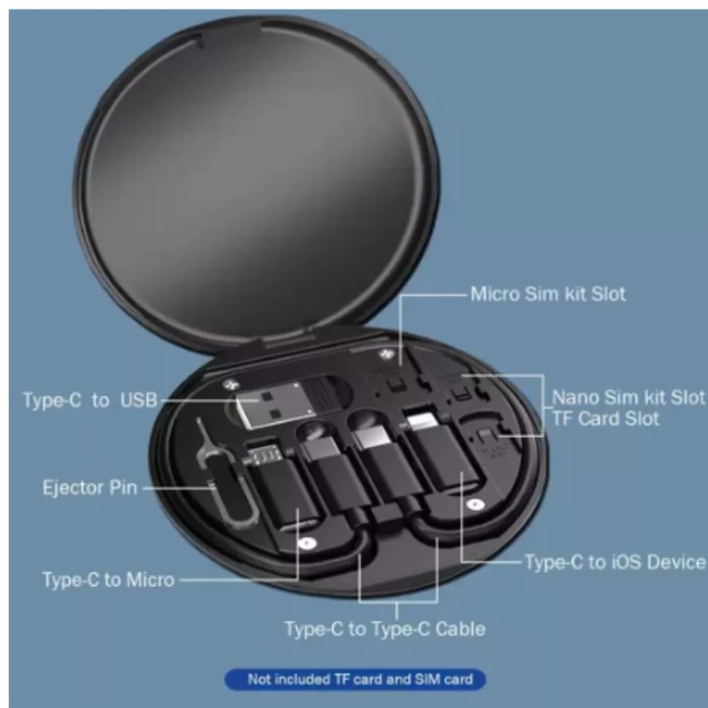 Kit de Carga Múltiple para Celular – USB, Tipo C, iOS