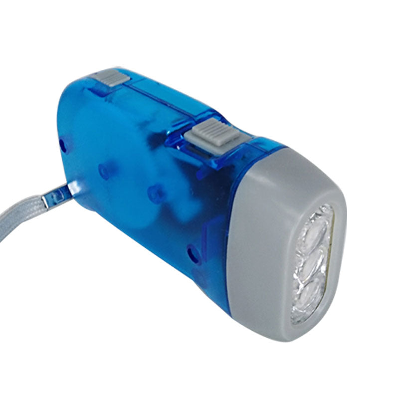 Linterna Dínamo LED No Requiere Baterías – Recargable para Camping y Emergencias
