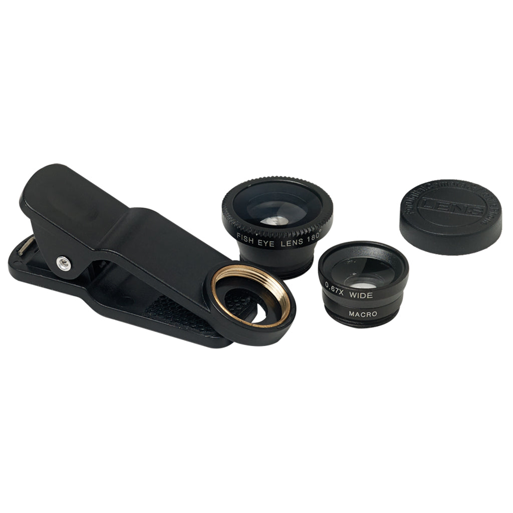 Set de Lentes para Celular Macro, Gran Angular y Ojo de Pez con Clip