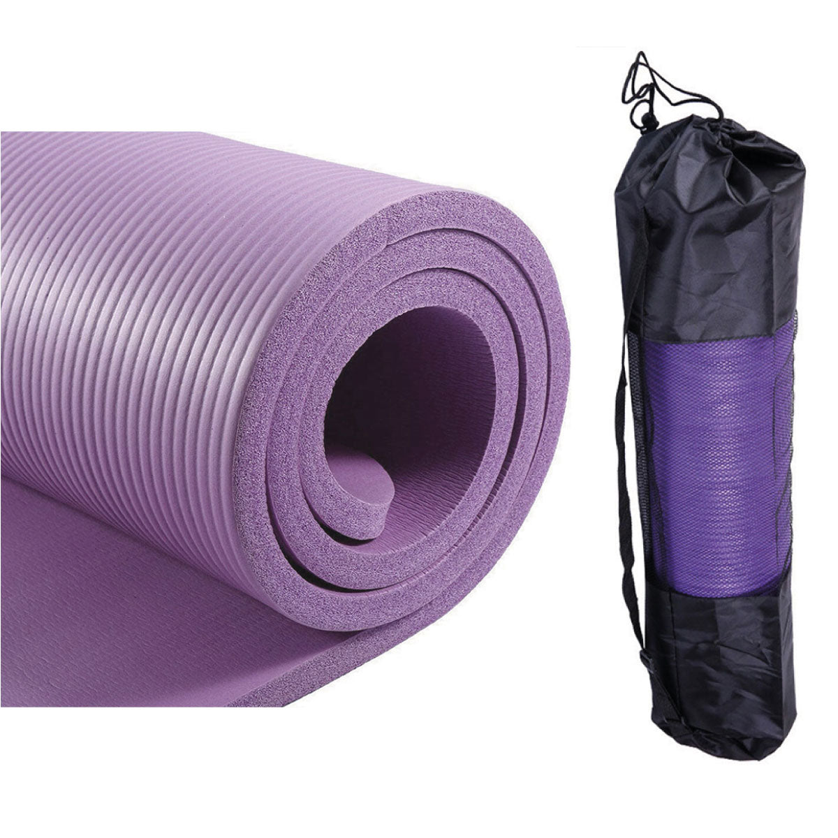 Mat de Yoga 1 cm Grosor Antideslizante + Estuche Cargador