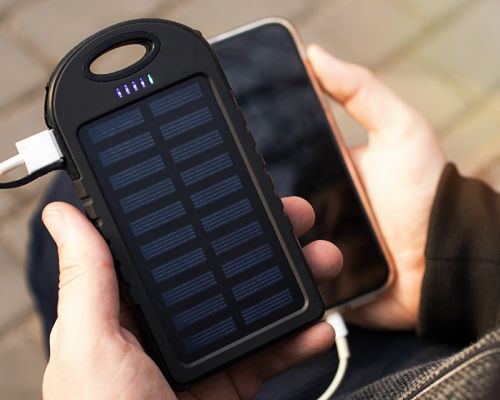 Power Bank Solar 4000mAh - Linterna LED + Luz UV + Doble USB
