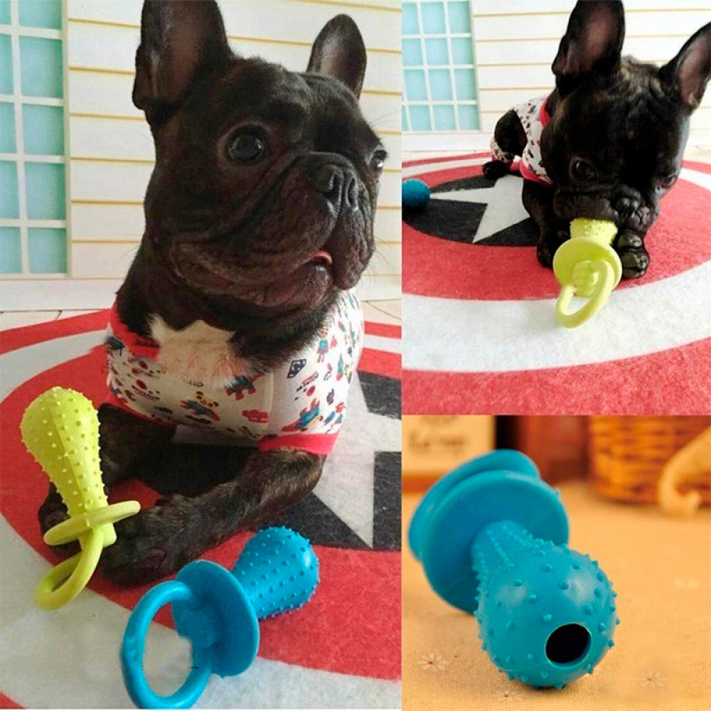 Chupo Juguete Dispensador de Comida para Perros – Antiestrés y Resistente