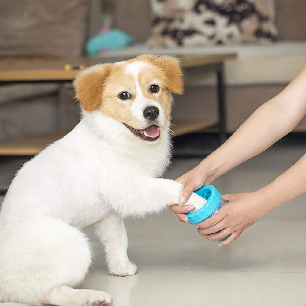 Limpiador de Patas para Perros raza pequeña y Gatos Portátil Lavable con Cerdas de Silicona