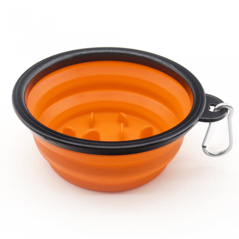 Plato Plegable Comida Lenta para Perros – Silicona Antiansiedad
