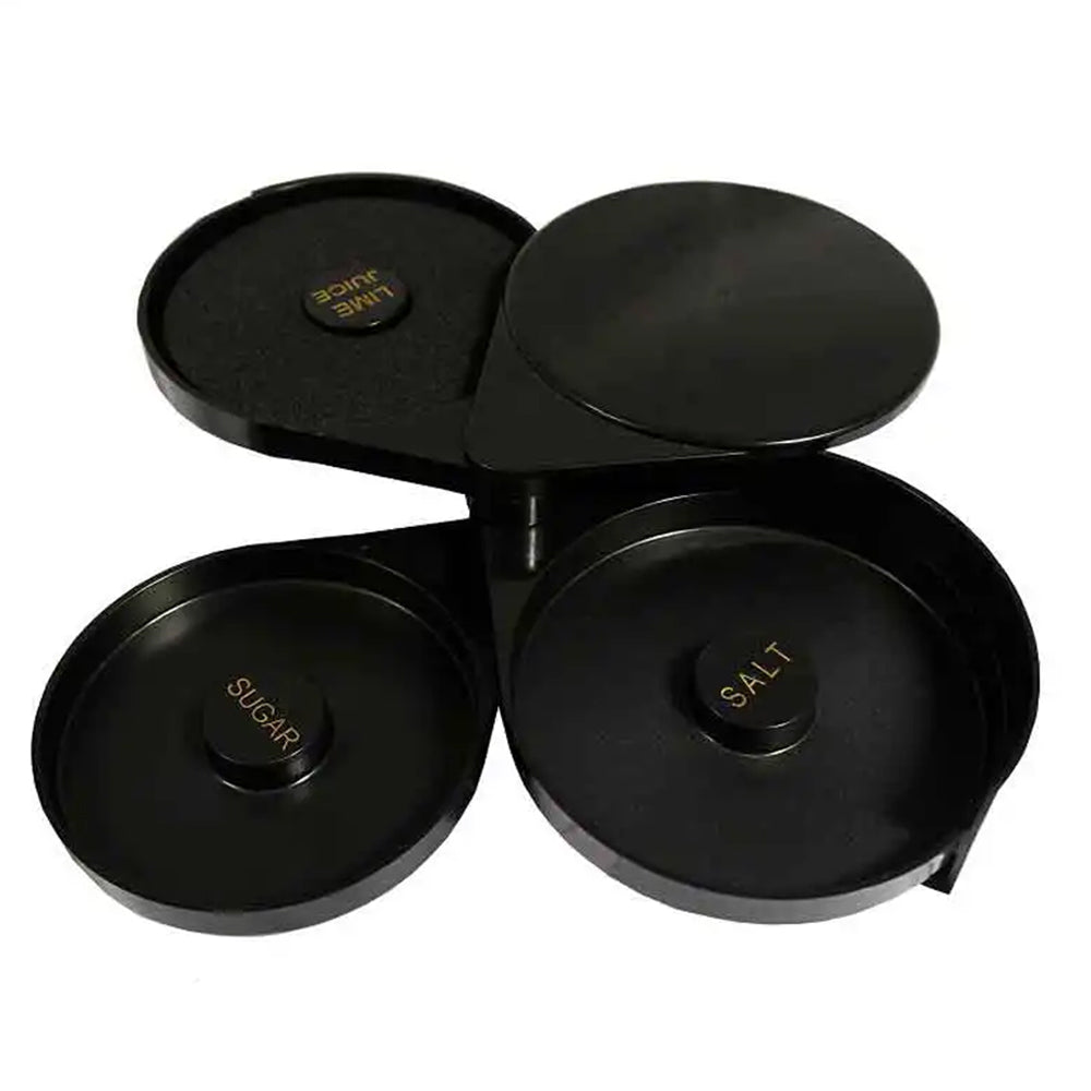 Bordeador de Copas y Vasos Rimmer para Margaritas Micheladas Escarchador Profesional 3 Compartimentos PVC