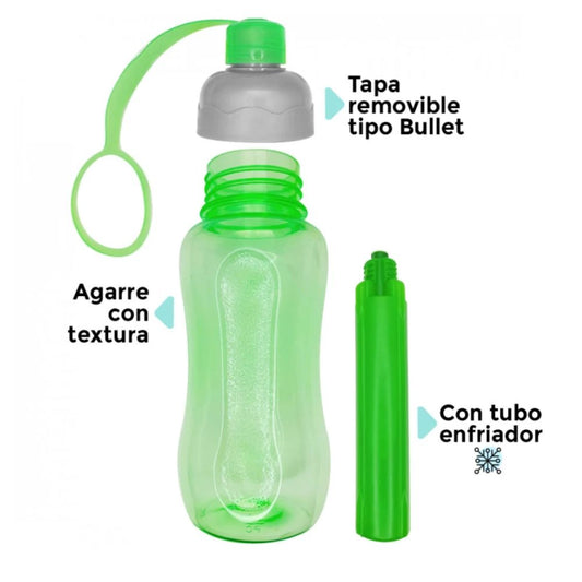 Botella Deportiva con Enfriador 600 ml Mantiene tu Bebida Fría