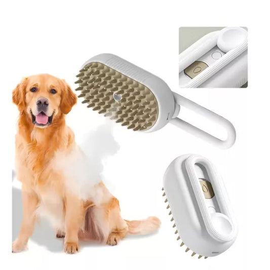 Cepillo a Vapor 3 en 1 para Perros y Gatos Desenreda y Da Brillo