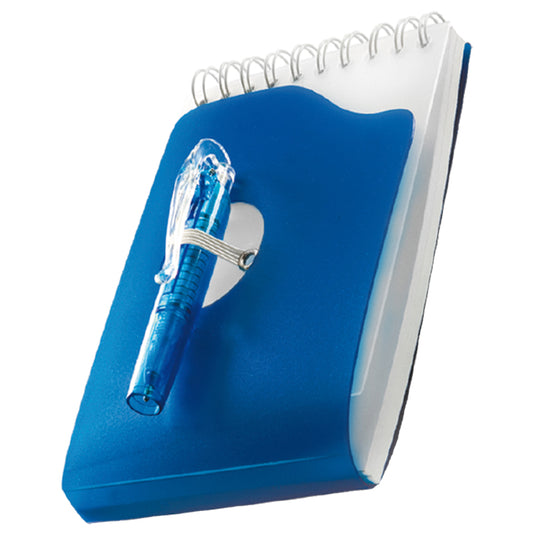 Libreta Portátil 80 Hojas con Esfero Retráctil y Pasta Dura