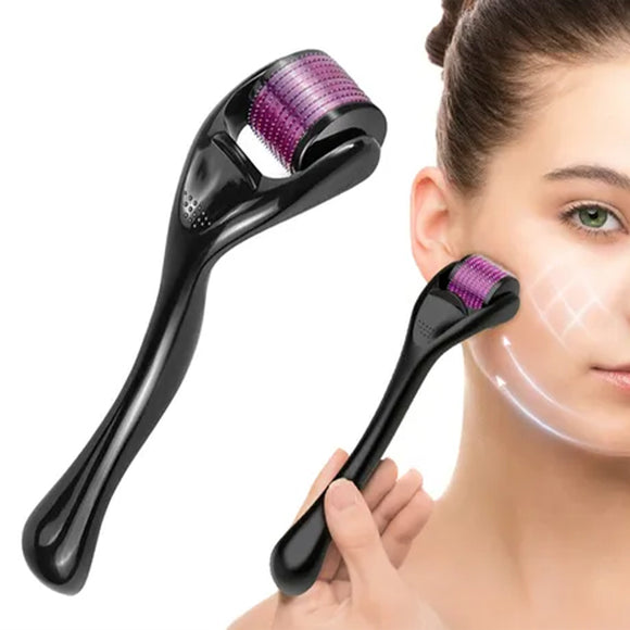 Derma Roller Facial y Capilar con Microagujas de Titanio Estimula Colágeno y Rejuvenece tu Piel