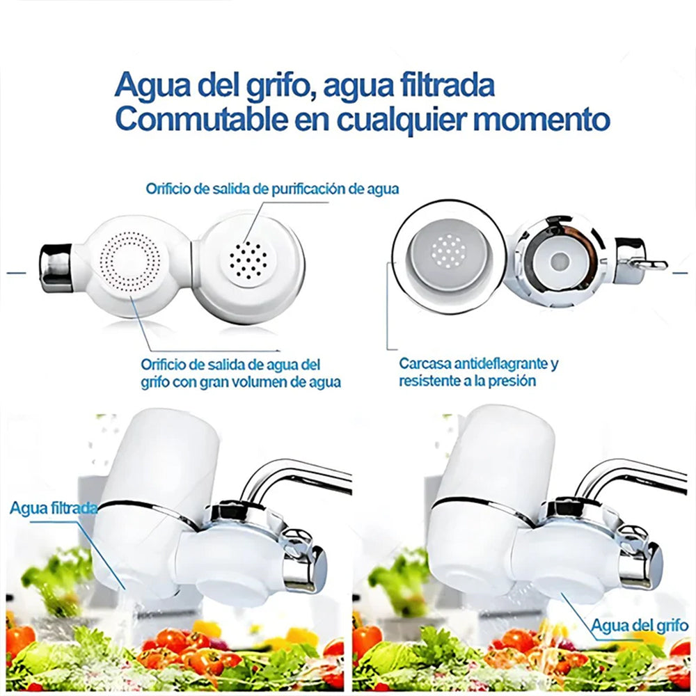 Filtro Purificador de Agua para Grifo 7 Niveles de Filtración
