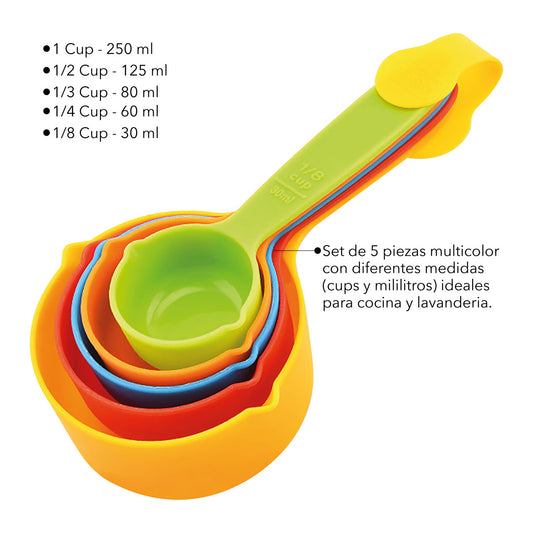 Set de Cucharas Medidoras X5 Cocina Reposteria