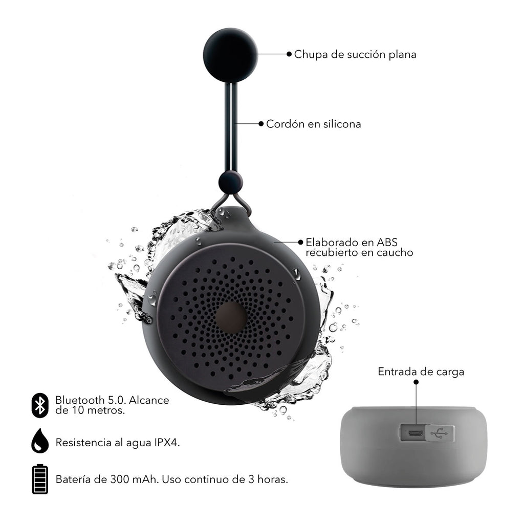 Parlante A Prueba De Agua Bluetooth Para Ducha Bluetooth 5.0