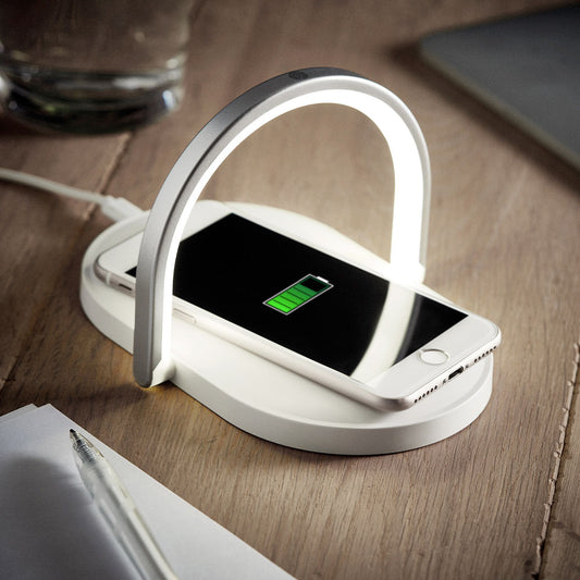 Lampara De Mesa Con Carga Inalámbrica Para Celular