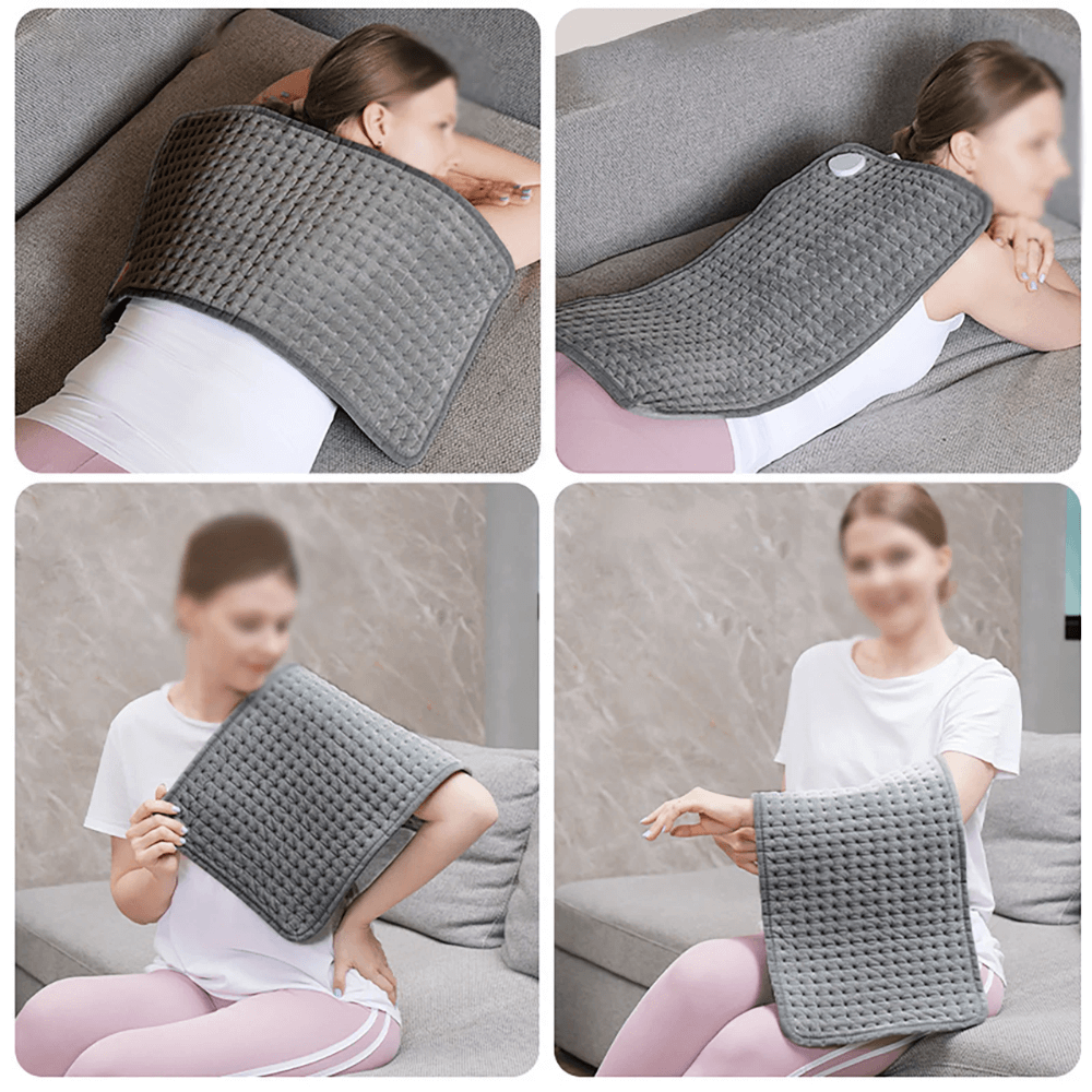 Manta Eléctrica Térmica 60x30 cm | Alivio Muscular con 3 Niveles de Calor – Apagado Automático