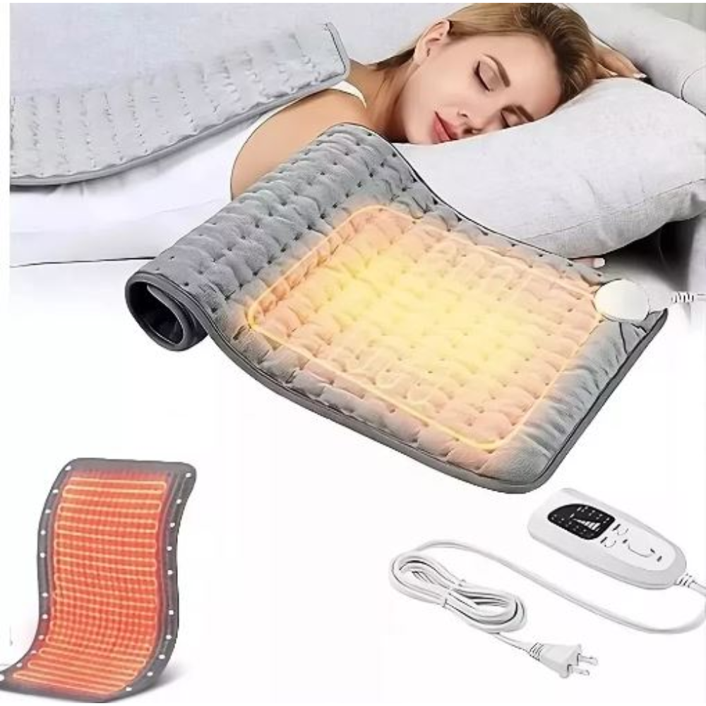 Manta Eléctrica Térmica 60x30 cm | Alivio Muscular con 3 Niveles de Calor – Apagado Automático