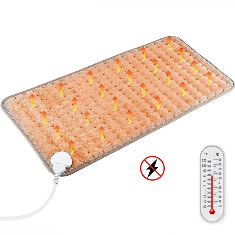 Manta Eléctrica Térmica 60x30 cm | Alivio Muscular con 3 Niveles de Calor – Apagado Automático