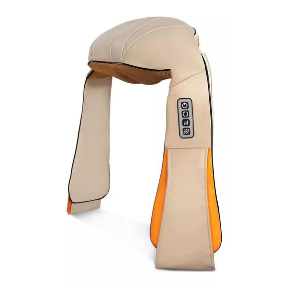Masajeador Eléctrico para Cuello y Espalda Con Calor Infrarrojo Color Negro