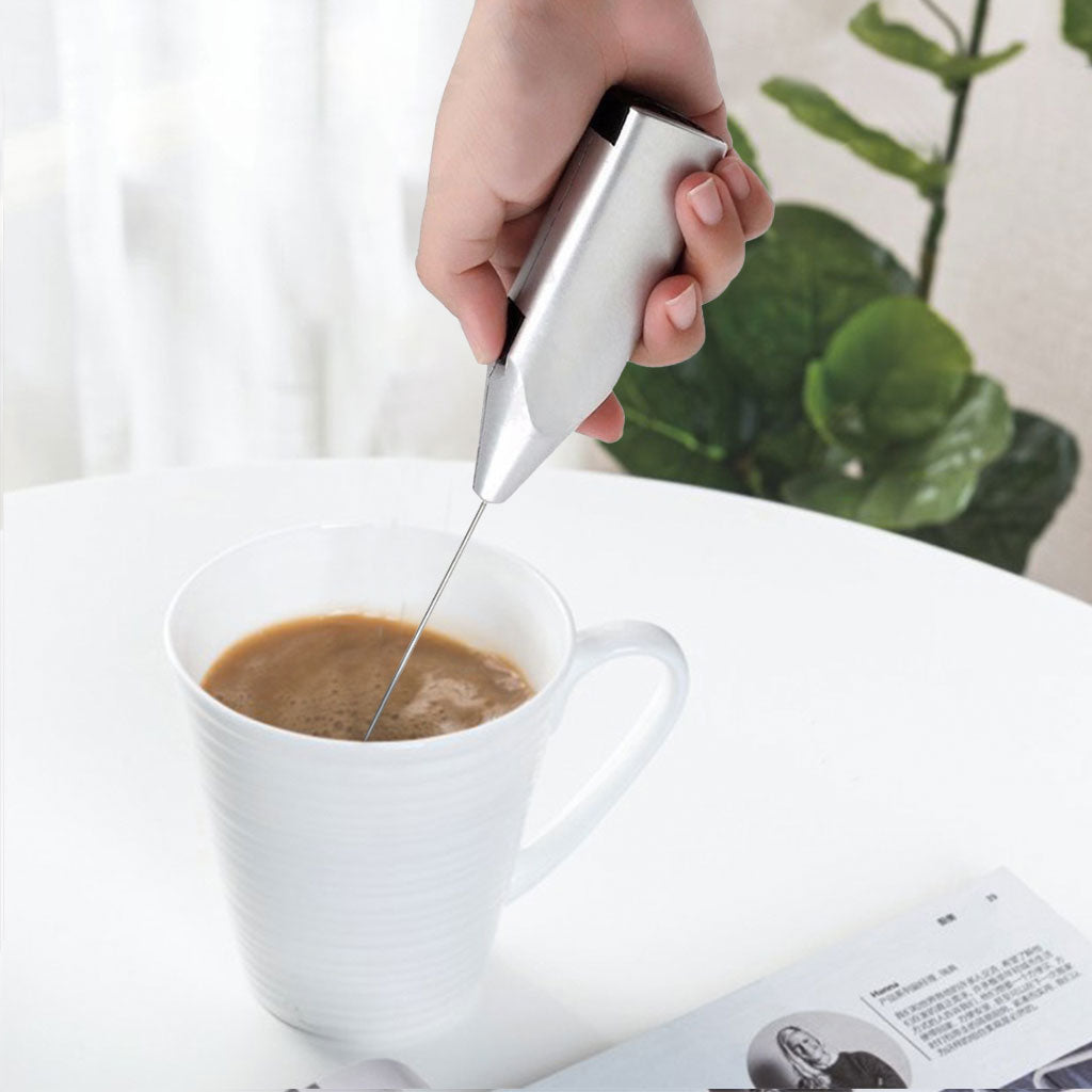 Batidor Eléctrico Portátil para Café - Espumador de Mano Compacto y Liviano