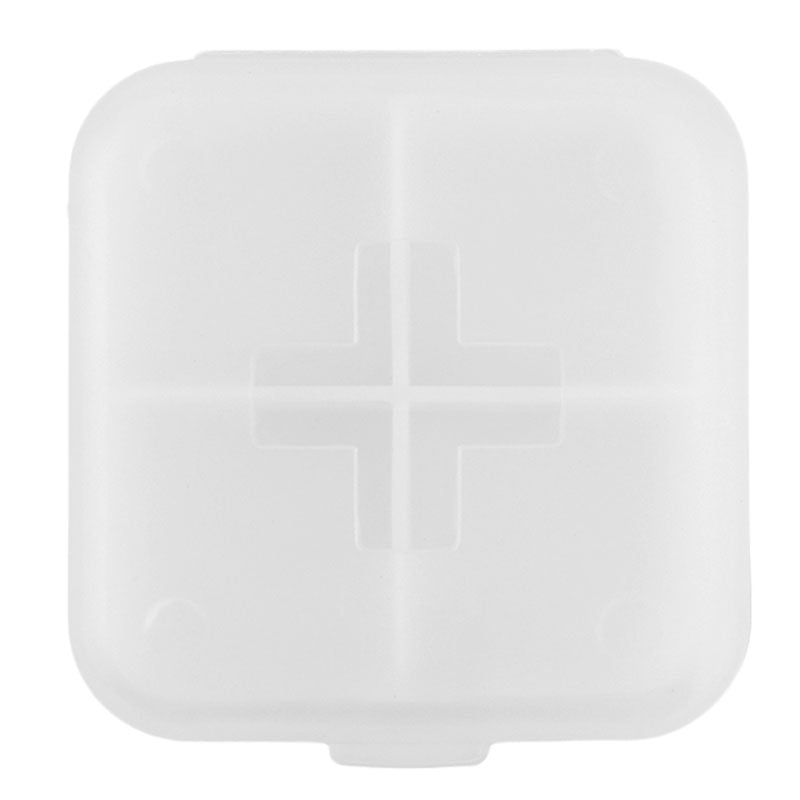 Pastillero con 4 Compartimientos – Caja Organizadora de Medicamentos con Bandeja Removible