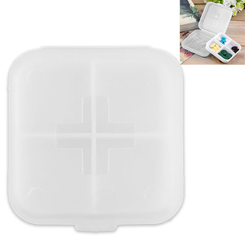 Pastillero con 4 Compartimientos – Caja Organizadora de Medicamentos con Bandeja Removible
