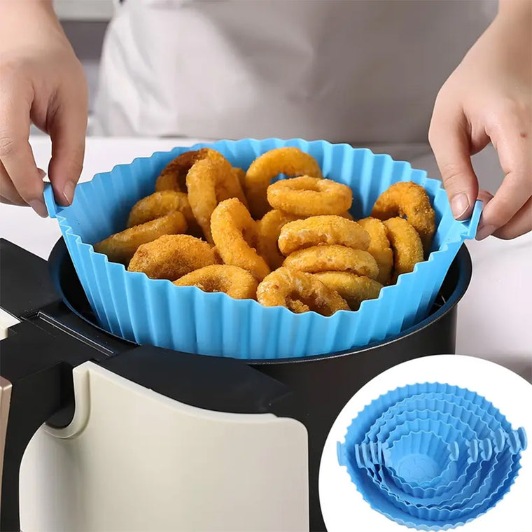 Set x6 Bandejas de Silicona para Airfryer – Reutilizables y Antiadherentes