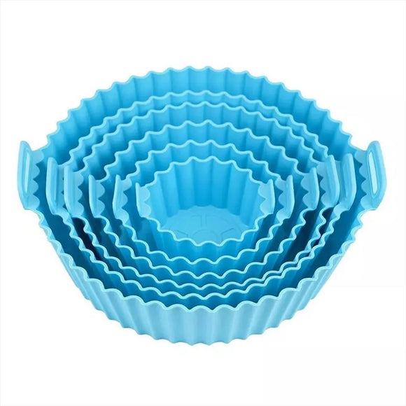 Set x6 Bandejas de Silicona para Airfryer – Reutilizables y Antiadherentes