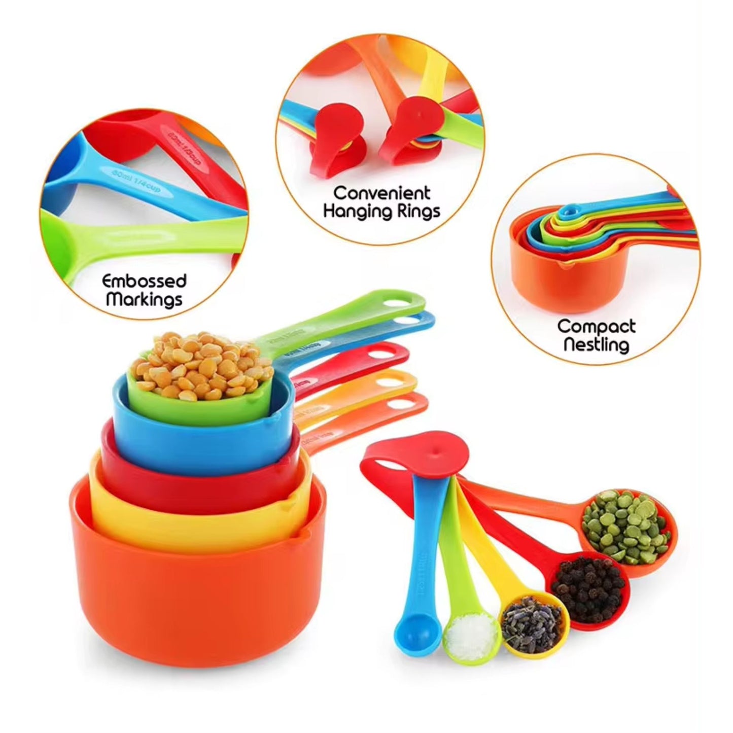 Set de Cucharas Medidoras X5 Cocina Reposteria