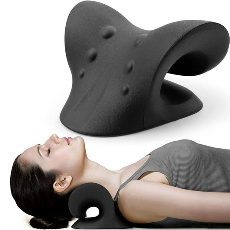 Soporte de Tracción Cervical Relajador Quiropráctico para Cuello y Hombros Ergonómico Ajustable para Alivio del Dolor y Estrés Diario