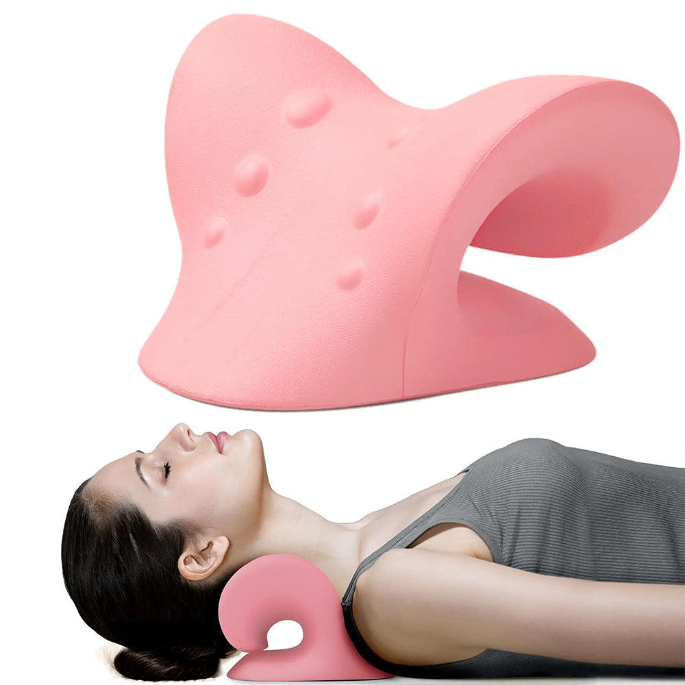 Soporte de Tracción Cervical Relajador Quiropráctico para Cuello y Hombros Ergonómico Ajustable para Alivio del Dolor y Estrés Diario