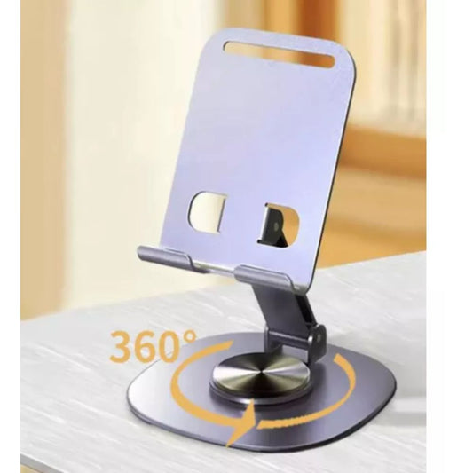 Soporte Celular y Tablet 360° Ajustable - Base Metálica para Escritorio