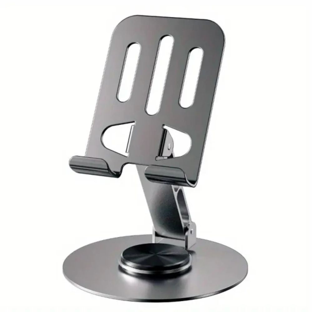 Soporte Celular y Tablet 360° Ajustable - Base Metálica para Escritorio