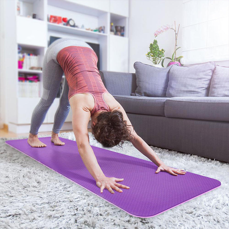 Tapete de Yoga Bitono 6mm en TPE - Antideslizante y Biodegradable con Estuche