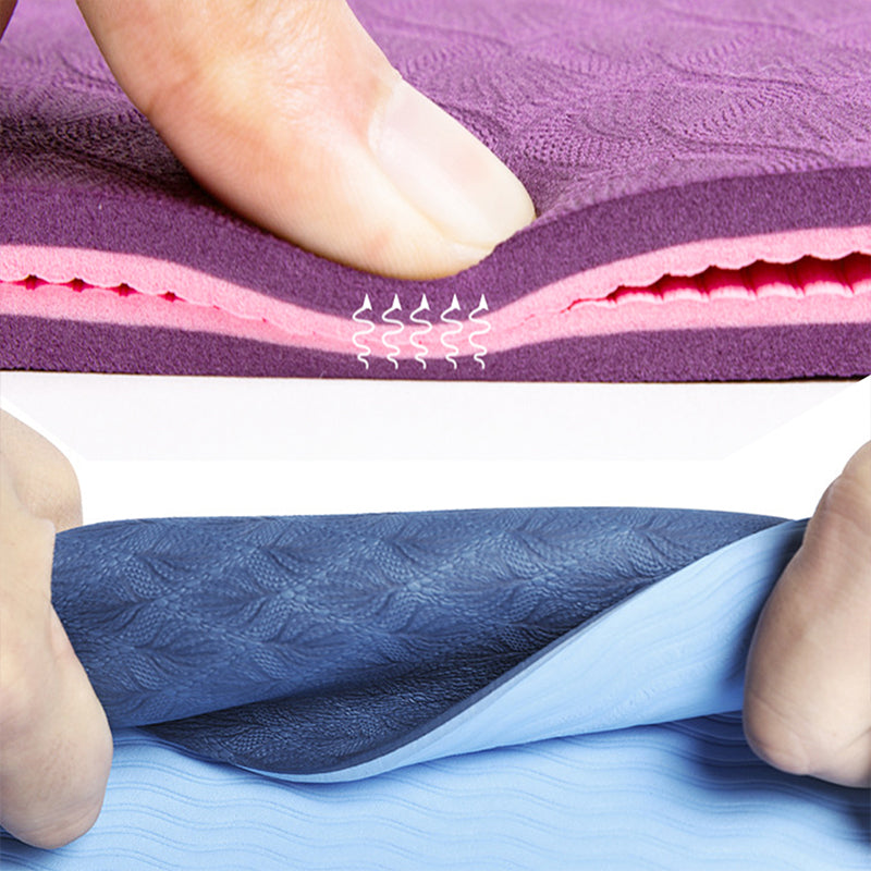 Tapete de Yoga Bitono 6mm en TPE - Antideslizante y Biodegradable con Estuche